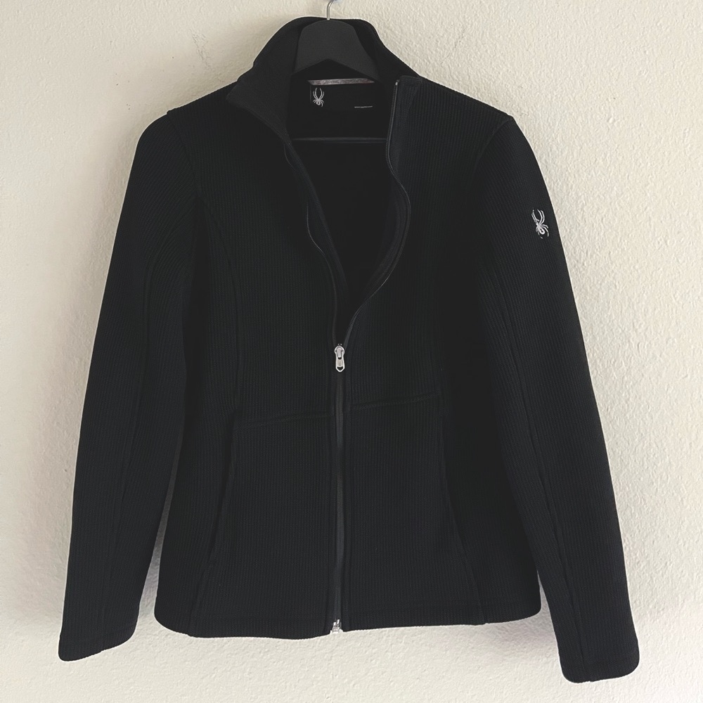 Spyder Black Zipped Fitted Jacket
